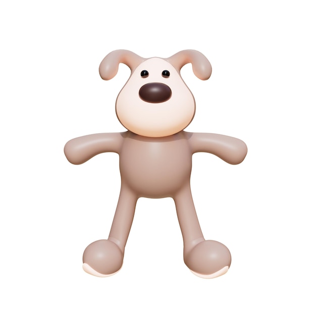 Cute Plush Toy 3D Illustration