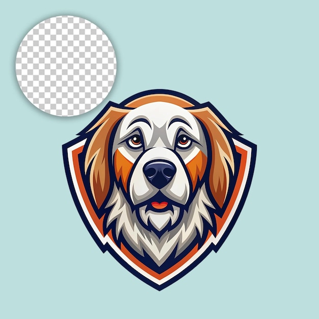 Cute Puppy Mascot Logo Design on transparent background