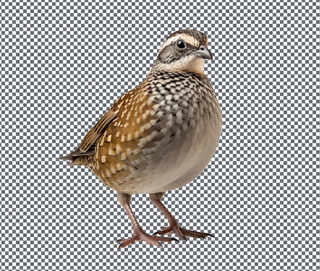 Cute Quail isolated on transparent background