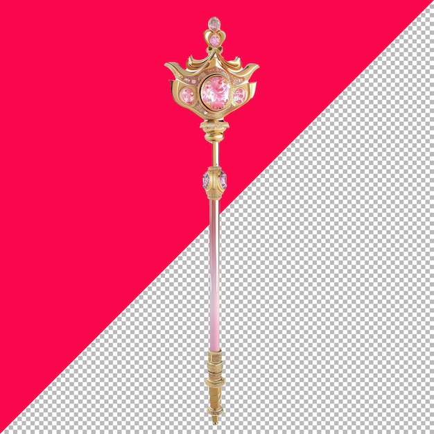 PSD cute scepter transparent background png psd