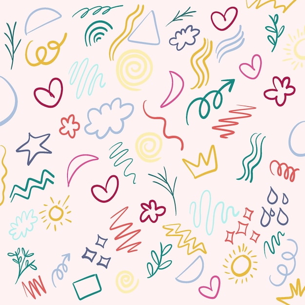 Cute Scribbles Pattern