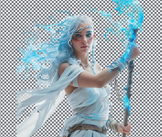 PSD cute selene frost flame isolated on transparent background