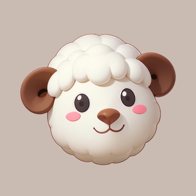 PSD cute sheep icon cartoon illustration