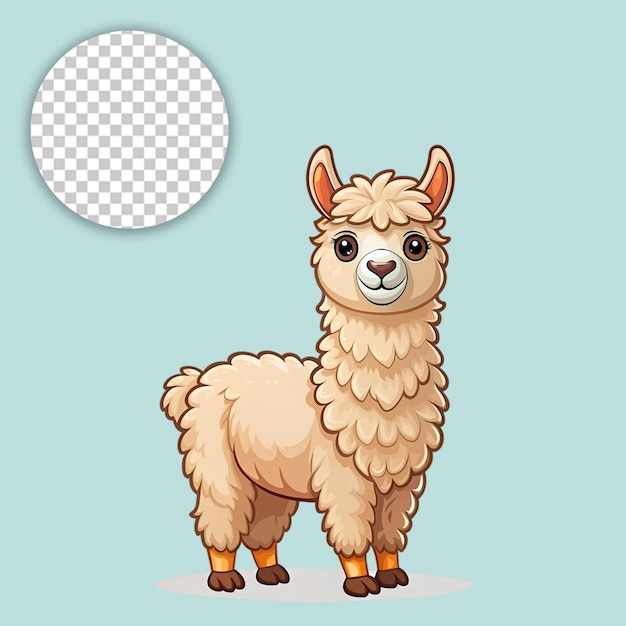 PSD cute sheep on transparent background