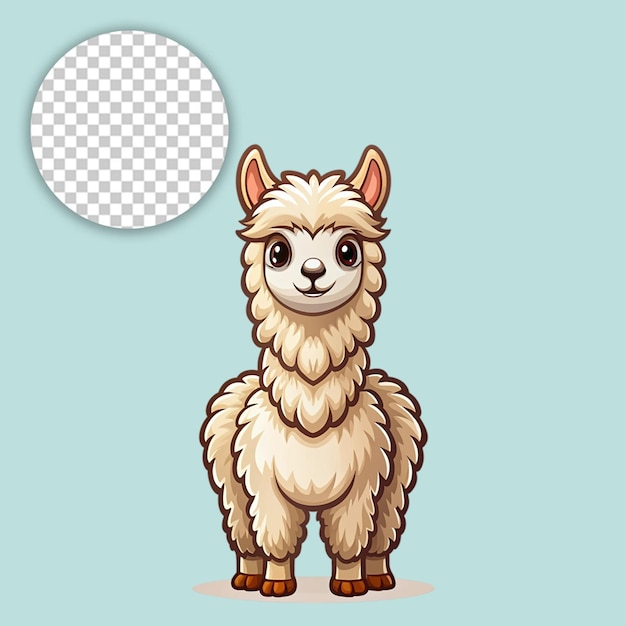 PSD cute sheep on transparent background