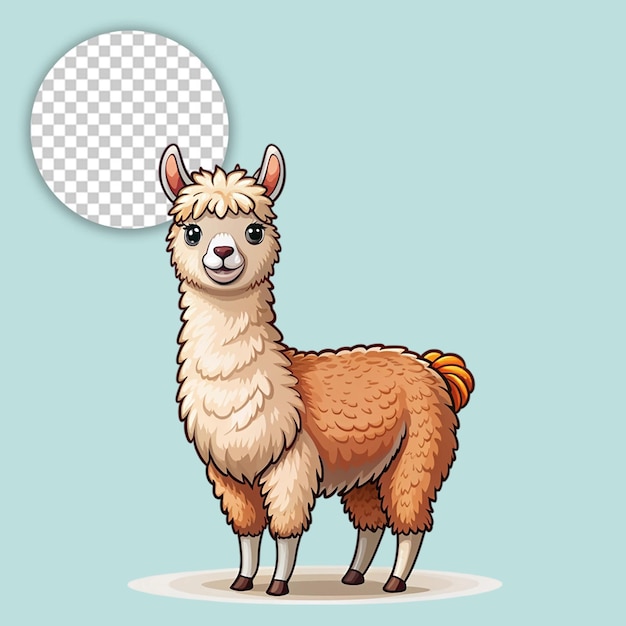 PSD cute sheep on transparent background