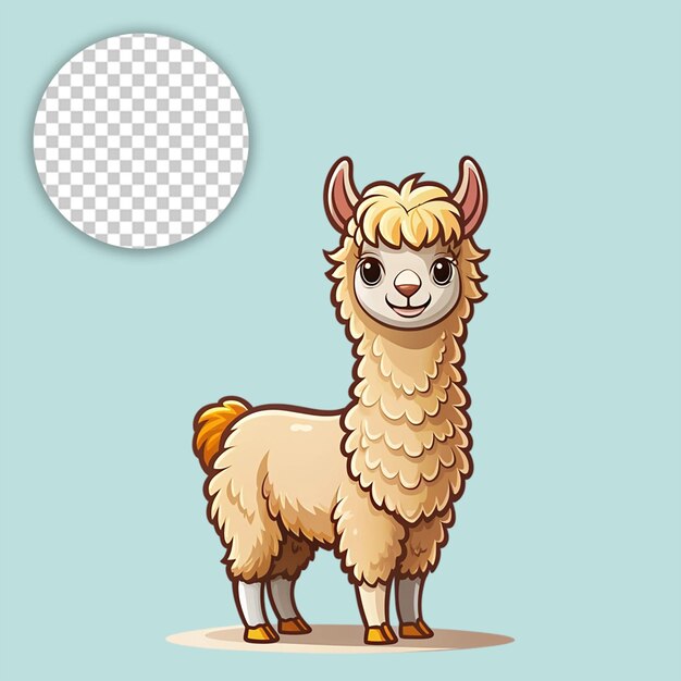 PSD cute sheep on transparent background