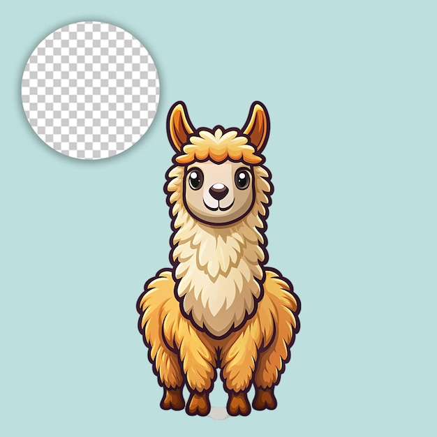 PSD cute sheep on transparent background