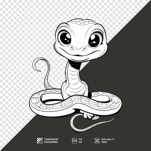 PSD cute snake images without background in hd quality