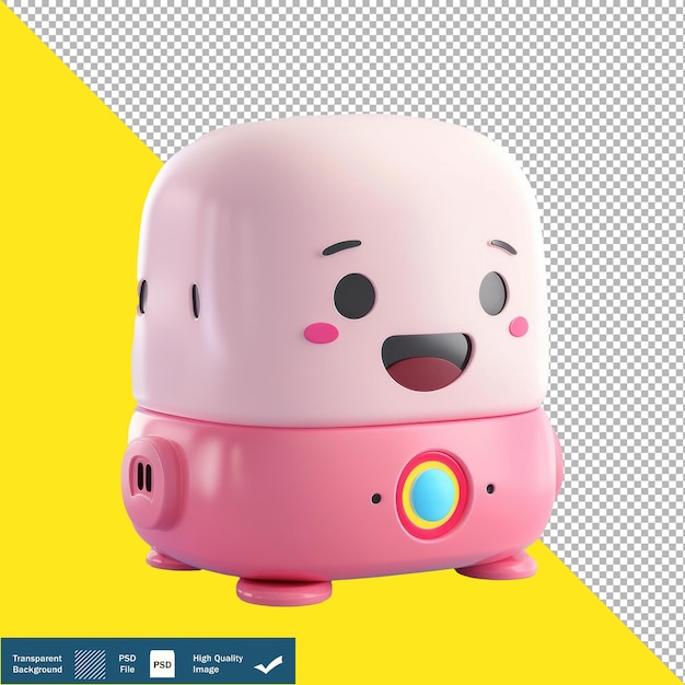 Cute Surge Protector 3D Isometric Render transparent background PNG PSD