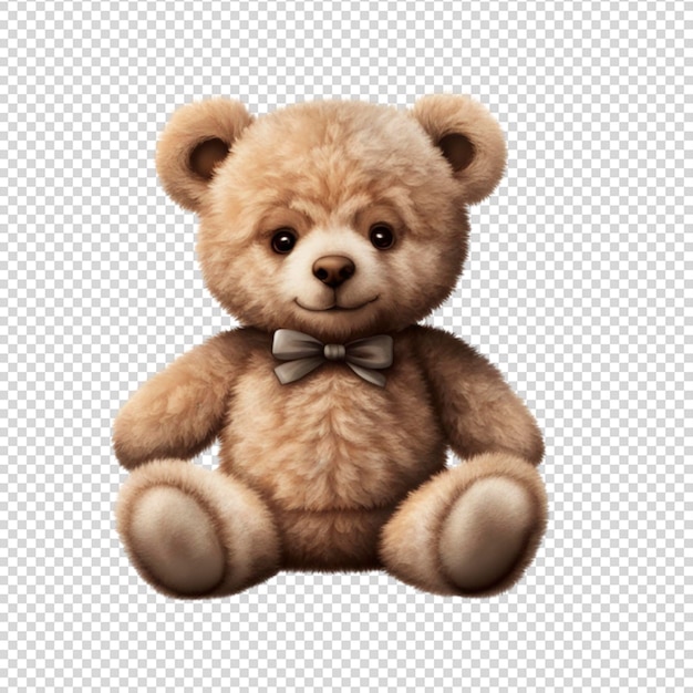 PSD cute teddy bear isolated on transparent background