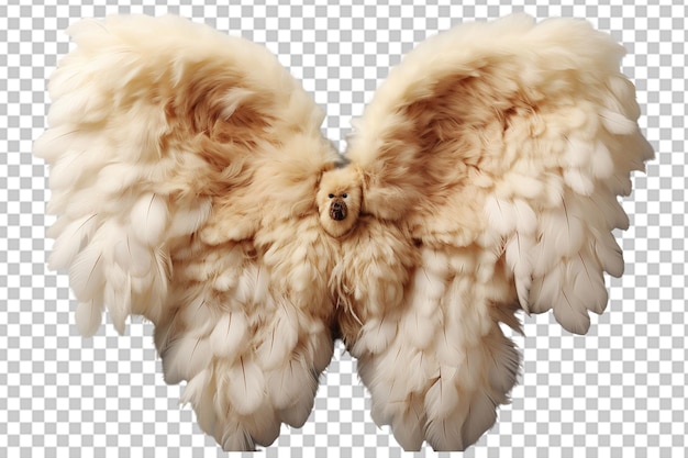 Cute teddy bear wings Transparent background