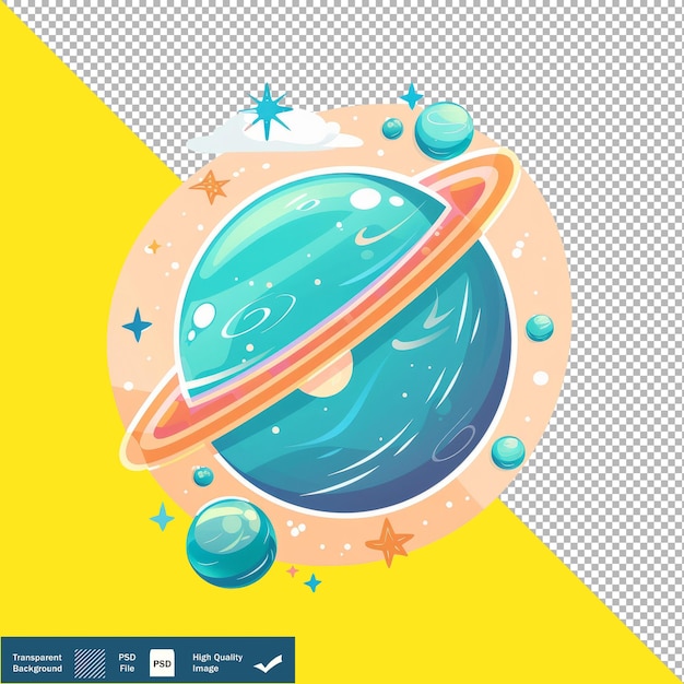 Cute Universe Cartoon Vector Icon Illustration transparent background PNG PSD