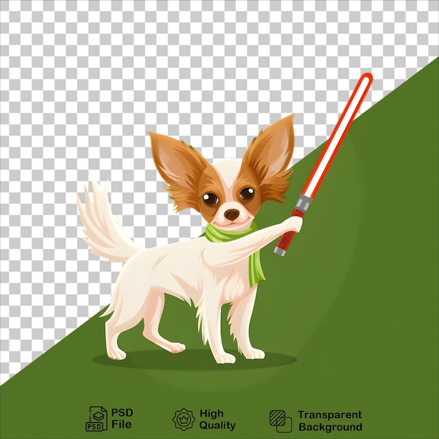 PSD cute vector ninja dog with sword