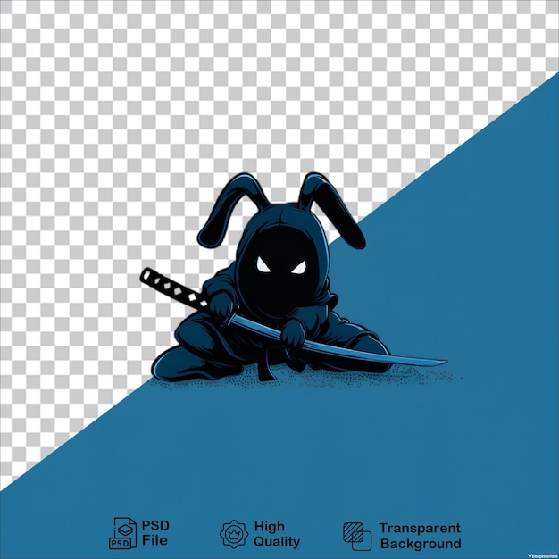 Cute Vector Ninja Dog with Sword