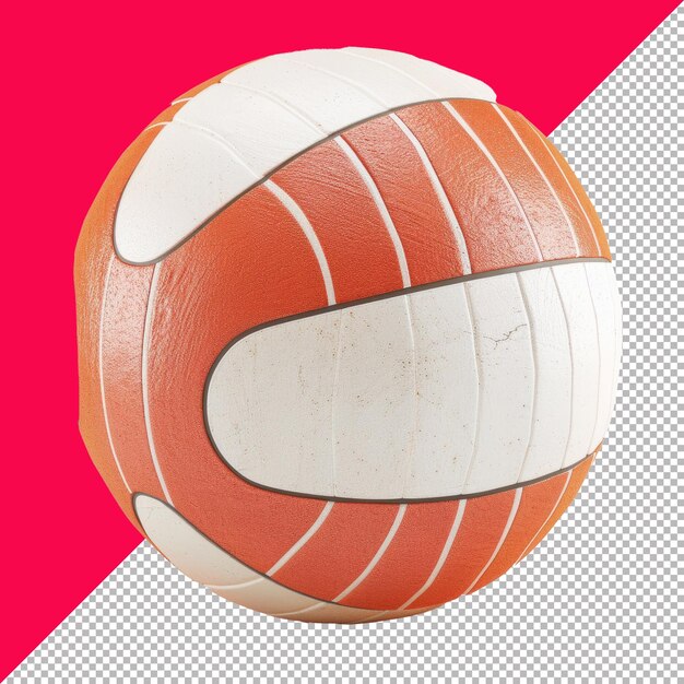 PSD cute volleyball 3d isolated render transparent background png psd