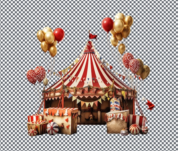 CuteCarnival Decorations isolated on transparent background