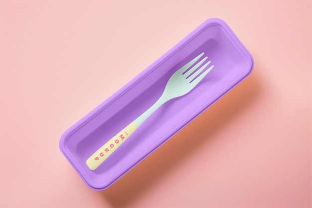 Cutlery box mockup design