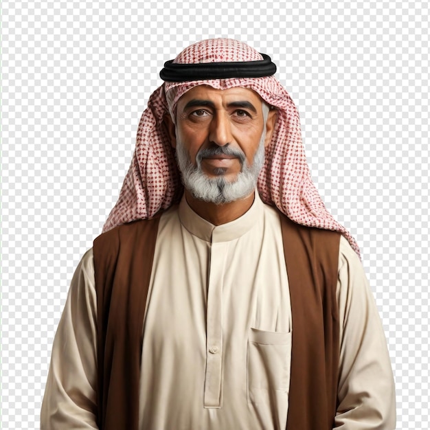 cutout Arab man isolated