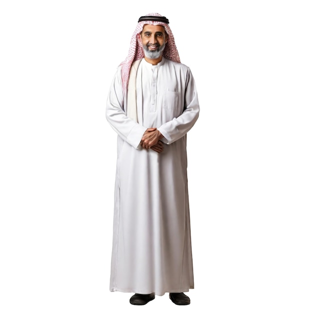 cutout Arab man isolated