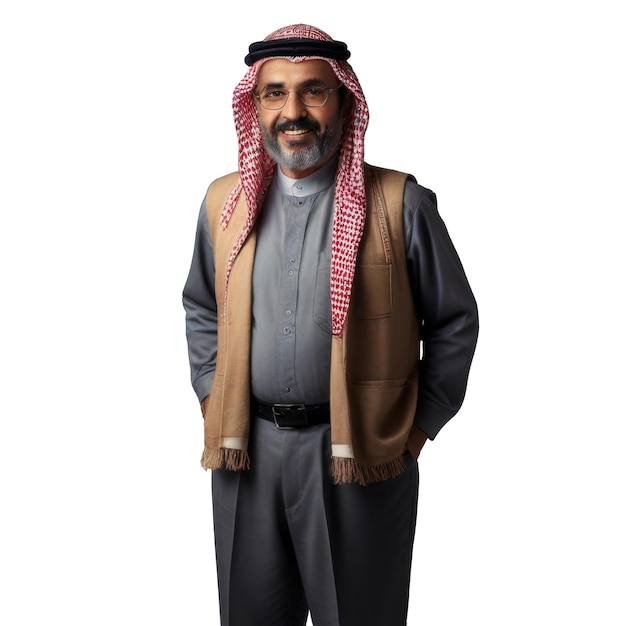 cutout Arab man isolated