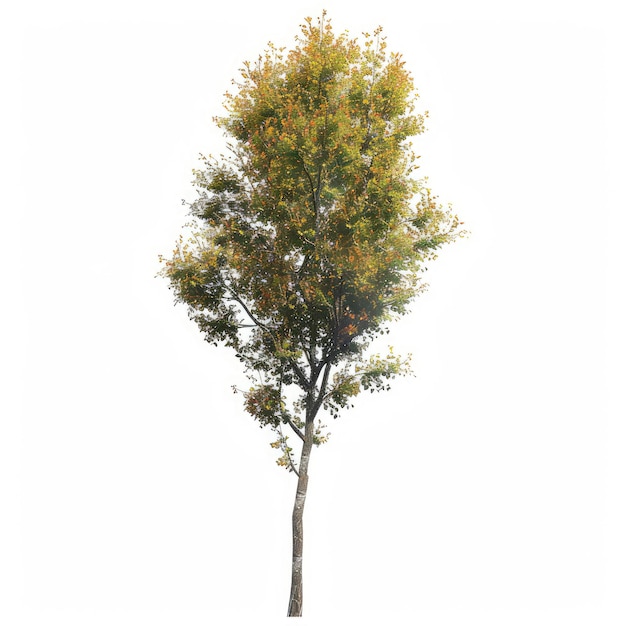 PSD cutout autumn tree on transparent background