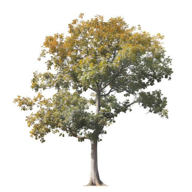 cutout autumn tree on transparent background