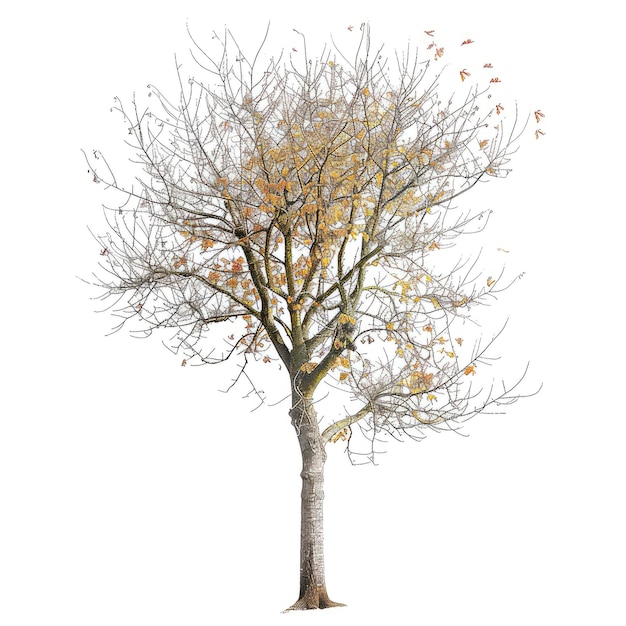 PSD cutout autumn tree on transparent background