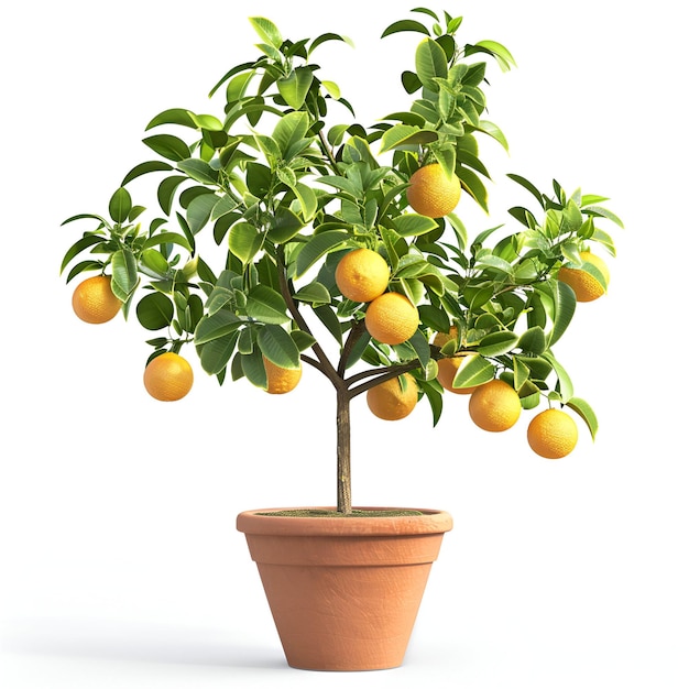 Cutout_potted_flower_potted_tree_citrus_plant archviz psd