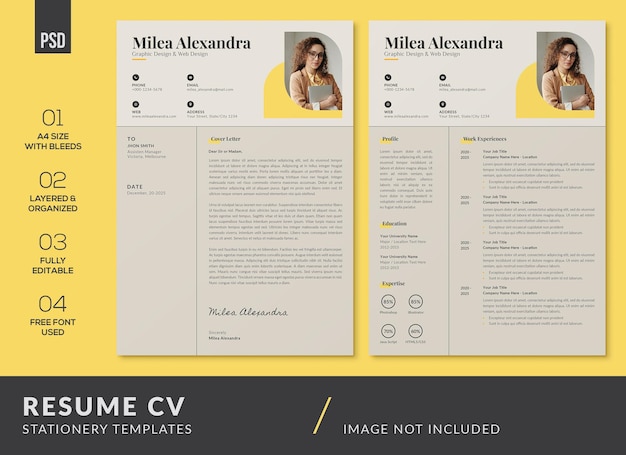 CV Resume and Cover Letter Templates