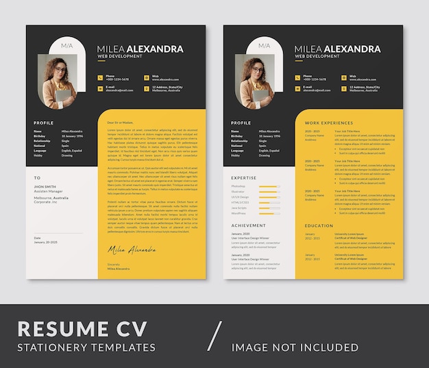 CV Resume Design PSD Templates