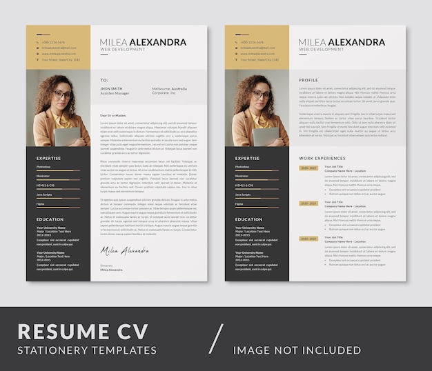 CV Resume Design PSD Templates