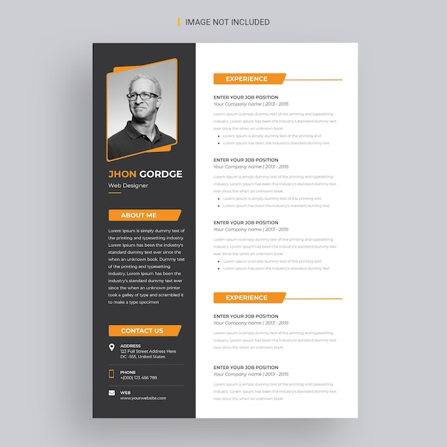 Cv or resume template