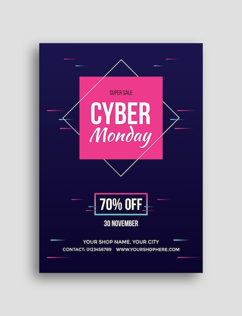 Cyber Monday Big sale Flyer