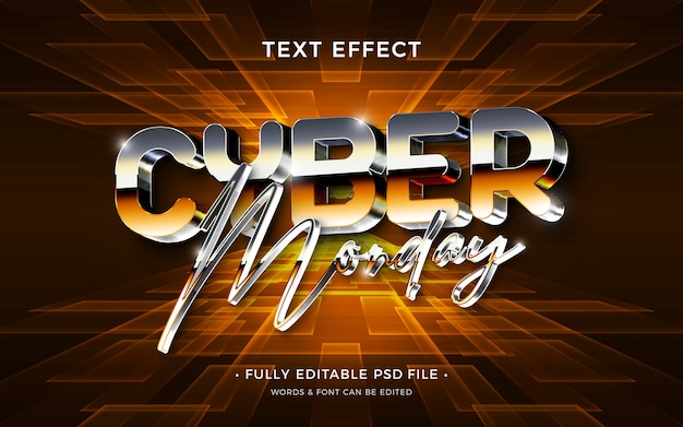 Cyber monday text effect