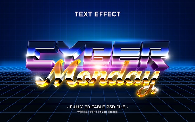 Cyber monday text effect