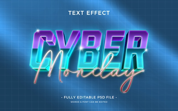 Cyber monday text effect