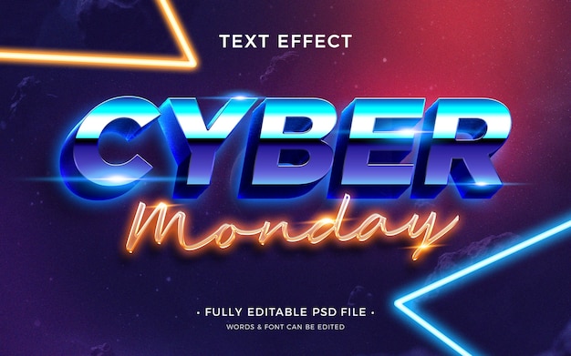 Cyber monday text effect