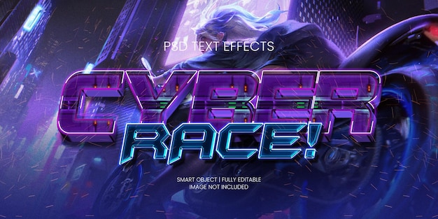 CYBER RACE! TEXT EFFECT