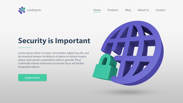 Cyber security landing page