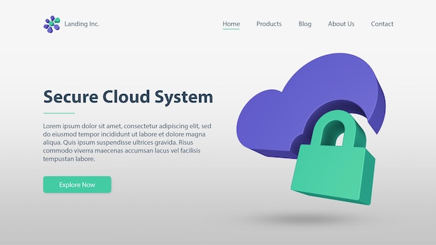 Cyber security landing page