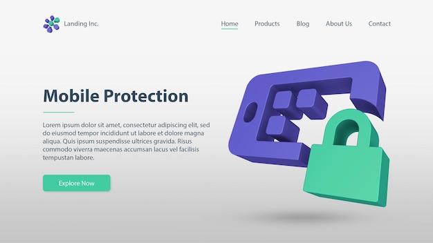 Cyber security landing page