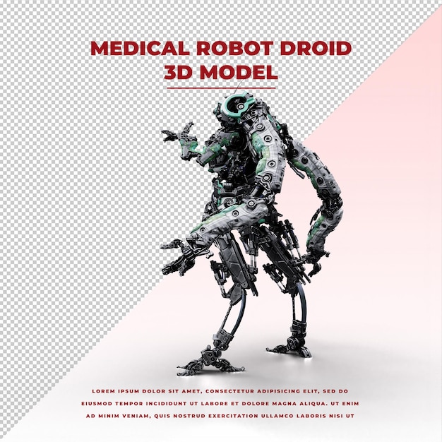 Cyberpunk Future Tech Medical Robot Droid