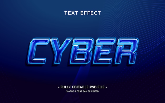 Cyberstyle text with gradient blue background