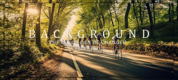 PSD cyclists riding through a sunlit forest path