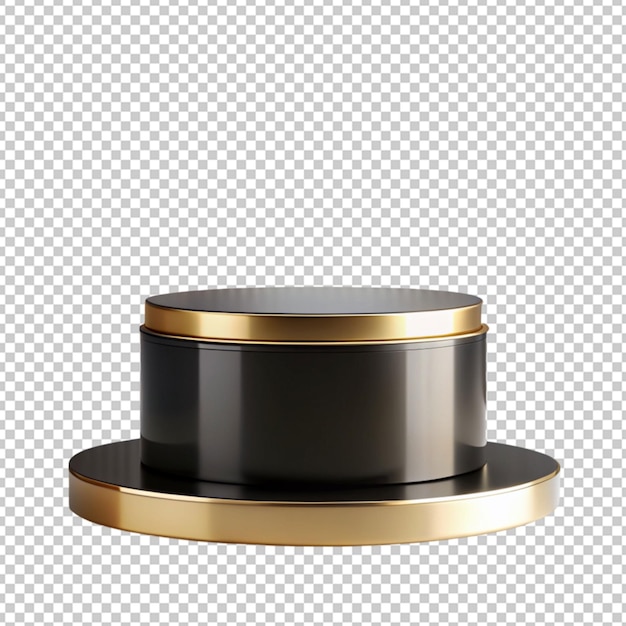 cylindrical black and light gold podium luxury pro