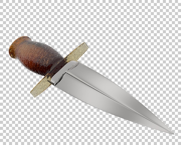 Dagger isolated on transparent background 3d rendering illustration