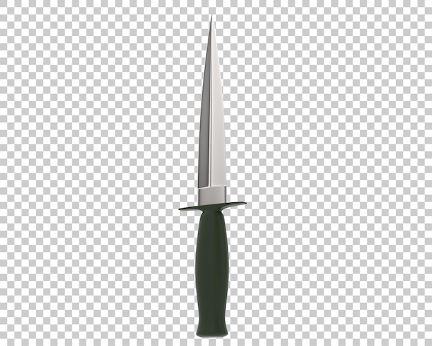 Dagger on transparent background 3d rendering illustration