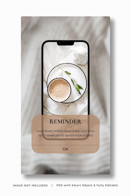 PSD daily reminder social media stories banner template