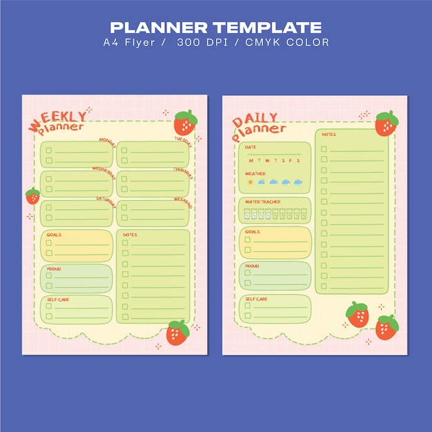 PSD daily amp weekly planner